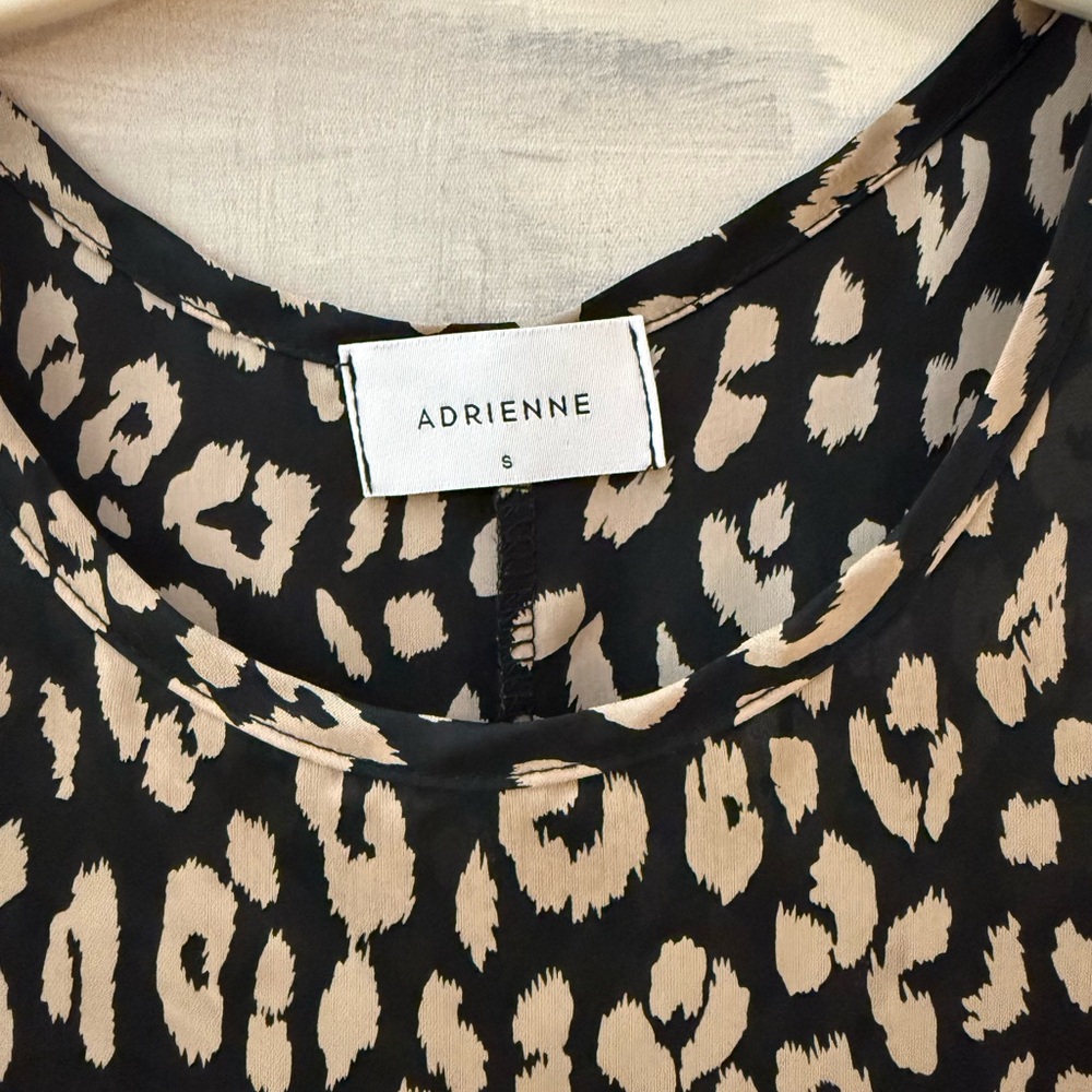 Black and Bronze Animal Print Sleeveless Tank Women’s Small - Picture 2 of 5